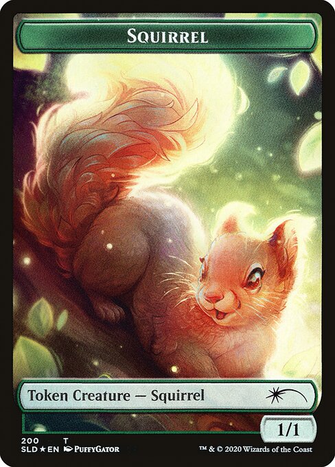 Squirrel Token 200 (Secret Lair) Light Play Foil