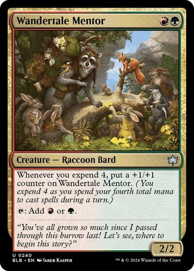 Wandertale Mentor (Bloomburrow) Light Play Foil