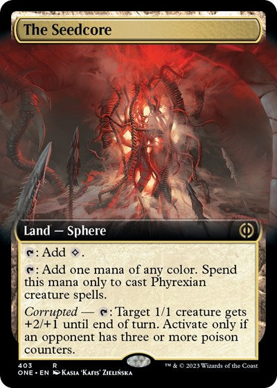 The Seedcore (Extended Art) (Phyrexia: All Will Be One) Heavy Play