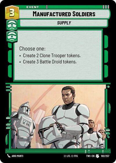 Manufactured Soldiers (Twilight of the Republic) Near Mint Foil