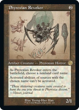 Phyrexian Revoker (Schematic) (The Brothers' War: Retro Frame Artifacts) Light Play Foil