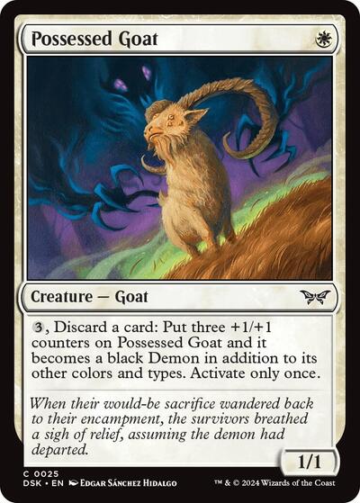 Possessed Goat (Duskmourn: House of Horror) Near Mint Foil