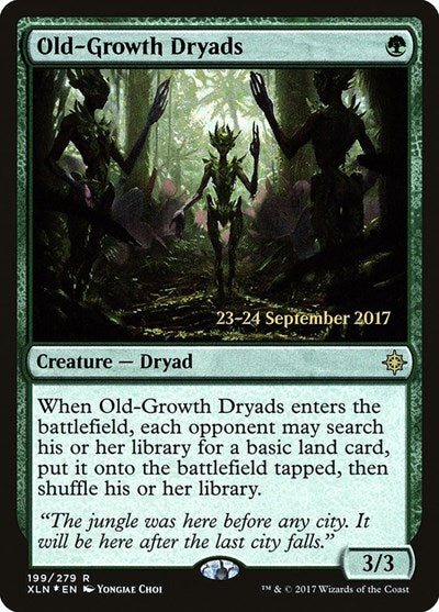 Old-Growth Dryads (Promos: Prerelease Cards) Light Play Foil
