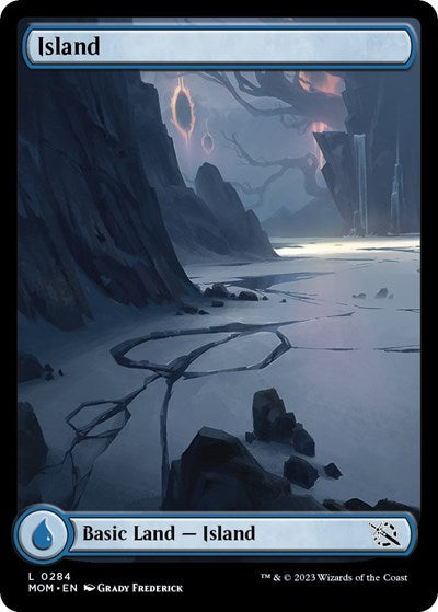 Island (0284) (March of the Machine) Light Play Foil