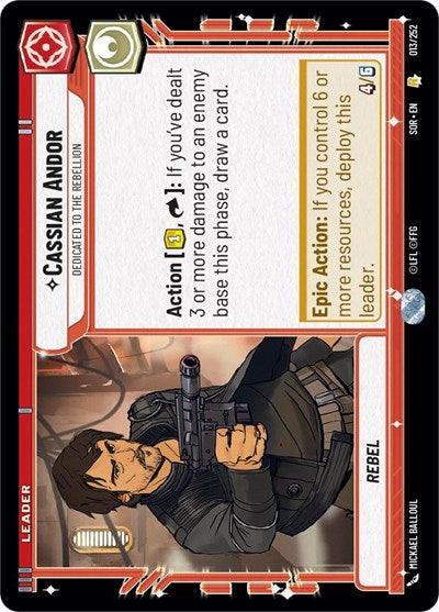 Cassian Andor Dedicated to the Rebellion (Spark of Rebellion) Near Mint