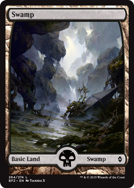 Swamp (264) (Full Art) (Battle for Zendikar) Near Mint