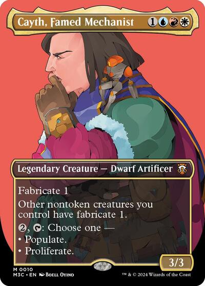 Cayth, Famed Mechanist (Borderless) (Commander: Modern Horizons 3) Light Play Foil