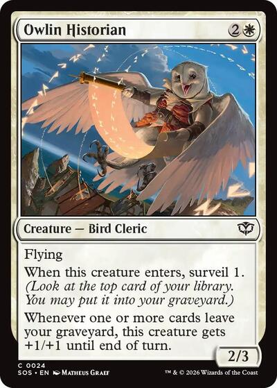 Owlin Historian (Secrets of Strixhaven) Light Play Foil