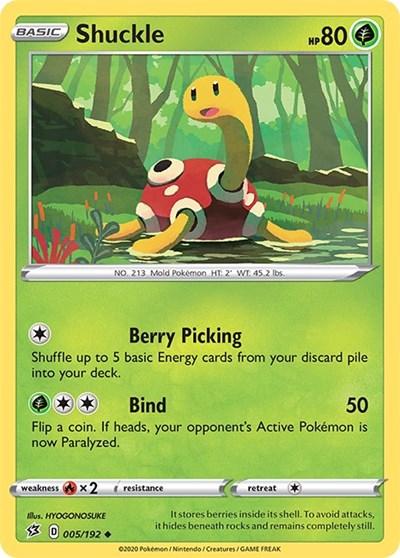 Shuckle (SWSH02: Rebel Clash) Light Play Reverse Holofoil