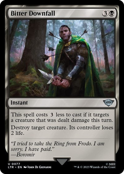 Bitter Downfall (Universes Beyond: The Lord of the Rings: Tales of Middle-earth) Light Play Foil