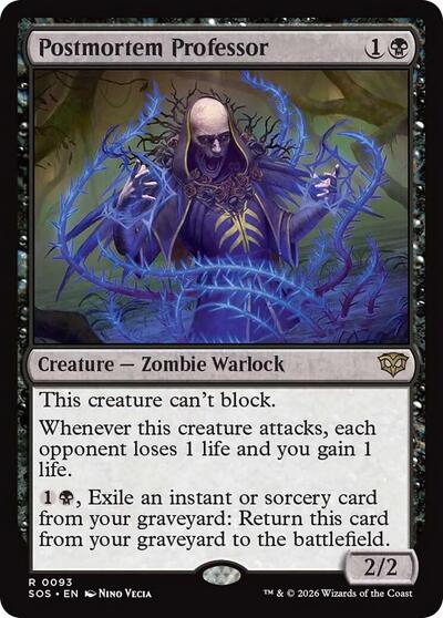 Postmortem Professor (Secrets of Strixhaven) Light Play Foil