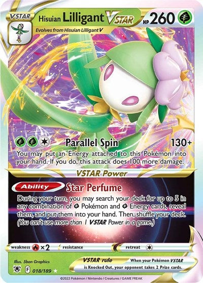 Hisuian Lilligant VSTAR (SWSH10: Astral Radiance) Light Play Holofoil