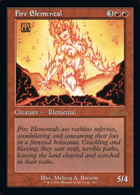Fire Elemental (Retro Frame) (30th Anniversary Edition) Near Mint