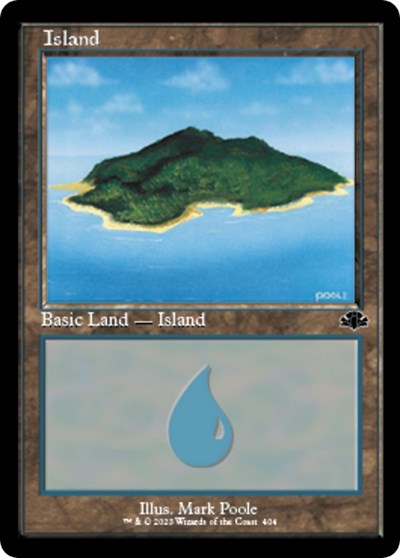 Island (404) (Retro Frame) (Dominaria Remastered) Near Mint