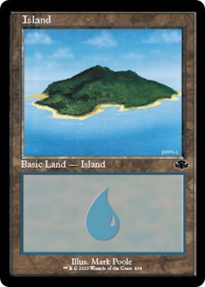 Island (404) (Retro Frame) (Dominaria Remastered) Near Mint Foil