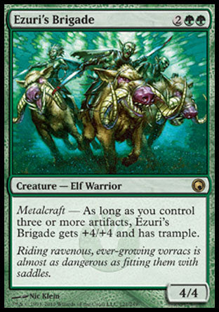 Ezuri's Brigade (Scars of Mirrodin) Light Play Foil