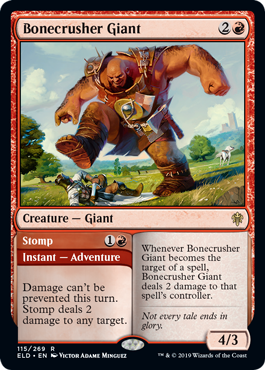 Bonecrusher Giant (Throne of Eldraine) Medium Play Foil