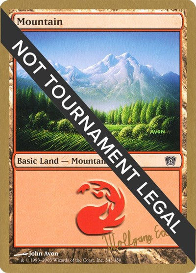 Mountain (343) - 2003 Wolfgang Eder (8ED) (World Championship Decks) Light Play