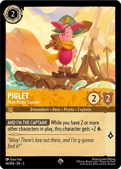 Piglet - Pooh Pirate Captain (Into the Inklands) Near Mint