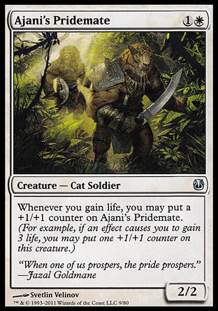 Ajani's Pridemate (Duel Decks: Ajani vs Nicol Bolas) Heavy Play