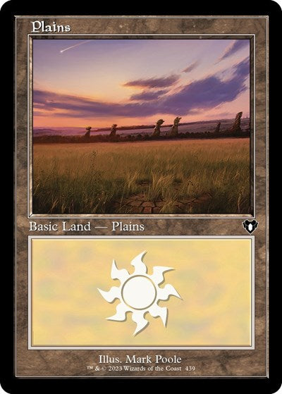 Plains (439) (Retro Frame) (Commander Masters) Light Play Foil