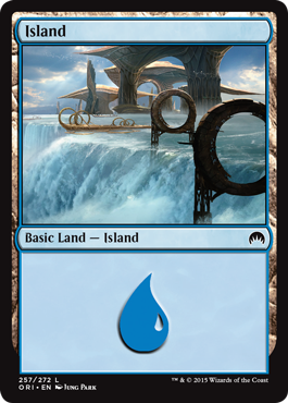 Island (257) (Magic Origins) Light Play