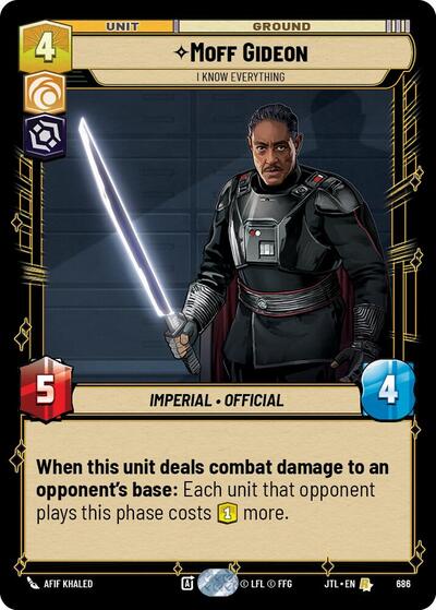 Moff Gideon I Know Everything (Foil) (Jump to Lightspeed) Near Mint Foil