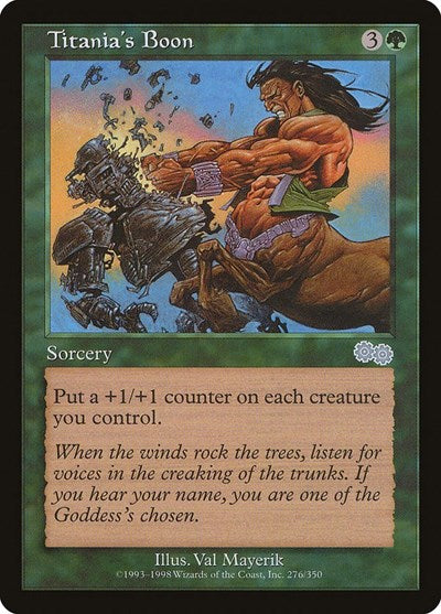 Titania's Boon (Urza's Saga) Light Play