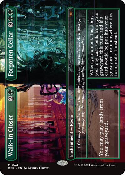 Walk-In Closet / Forgotten Cellar (Borderless) (Duskmourn: House of Horror) Light Play