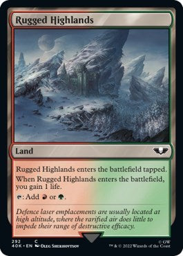 Rugged Highlands (Surge Foil) (Universes Beyond: Warhammer 40K) Near Mint Foil