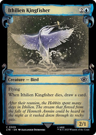 Ithilien Kingfisher (Showcase Scrolls) (Universes Beyond: The Lord of the Rings: Tales of Middle-earth) Light Play Foil