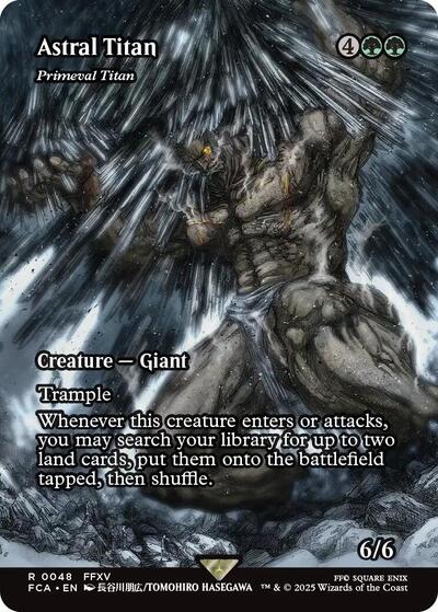 Astral Tiran - Primeval Titan (Showcase) (Universes Beyond: FINAL FANTASY: Through the Ages) Near Mint