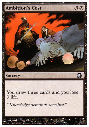 Ambition's Cost (8th Edition) Medium Play Foil