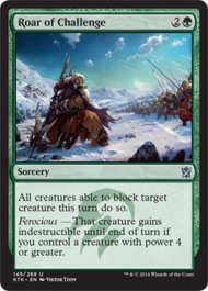 Roar of Challenge (Khans of Tarkir) Light Play