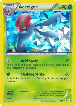 Accelgor - 12/101 (Cracked Ice Holo) (Deck Exclusives) Light Play Holofoil
