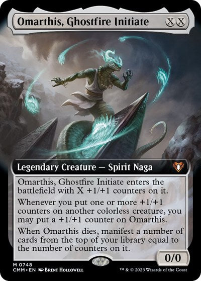 Omarthis, Ghostfire Initiate (Extended Art) (Commander Masters) Light Play Foil