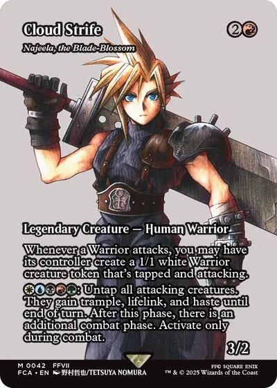 Cloud Strife - Najeela, the Blade-Blossom (Showcase) (Universes Beyond: FINAL FANTASY: Through the Ages) Near Mint Foil