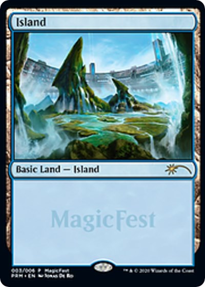 Island (2020) (Promos: Magicfest Cards) Light Play Foil