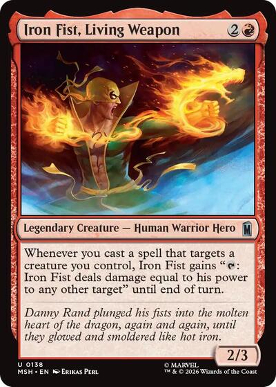 Iron Fist, Living Weapon (Marvel Super Heroes) Near Mint Foil