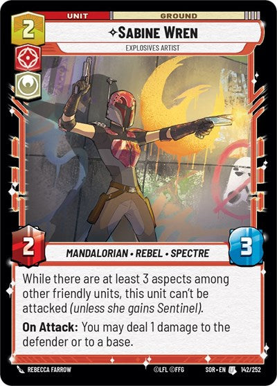 Sabine Wren Explosives Artist (Spark of Rebellion) Near Mint