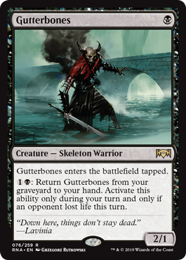Gutterbones (Ravnica Allegiance) Light Play Foil