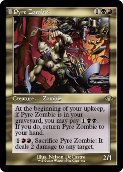 Pyre Zombie (Retro Frame) (Dominaria Remastered) Near Mint Foil