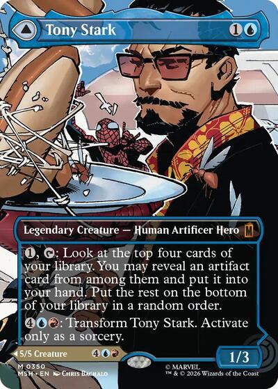 Tony Stark (Borderless) (0350) (Marvel Super Heroes) Near Mint Foil