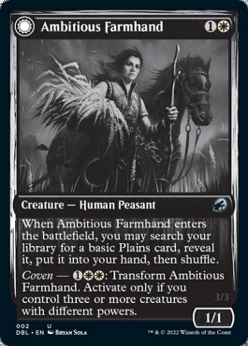Ambitious Farmhand / Seasoned Cathar (Innistrad: Double Feature) Near Mint Foil