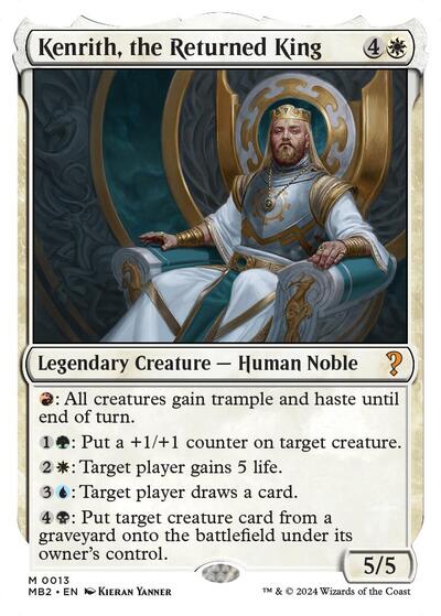 Kenrith, the Returned King (White Border) (Mystery Booster 2) Light Play