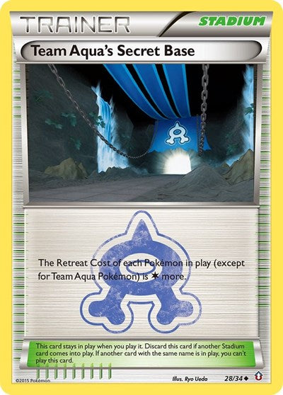 Team Aqua's Secret Base (Double Crisis) Light Play Reverse Holofoil