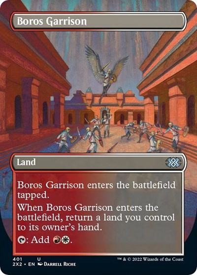 Boros Garrison (Borderless) (Double Masters 2022) Medium Play Foil