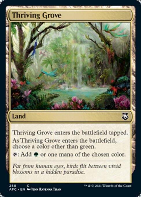 Thriving Grove (Commander 2021 Forgotten Realms) Light Play