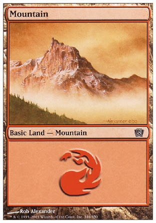 Mountain (346) (8th Edition) Medium Play