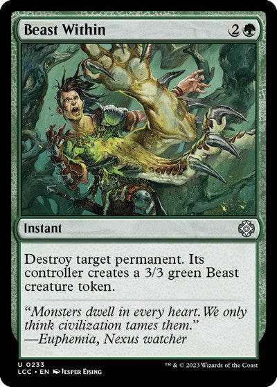 Beast Within (Commander: The Lost Caverns of Ixalan) Light Play
